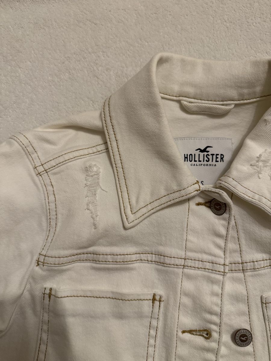 Hollister Giacche: Hollister Jeansjacke Weiss – Nuovo (secondo la descrizione) da St. Moritz venduto da ari_9fcv 2
