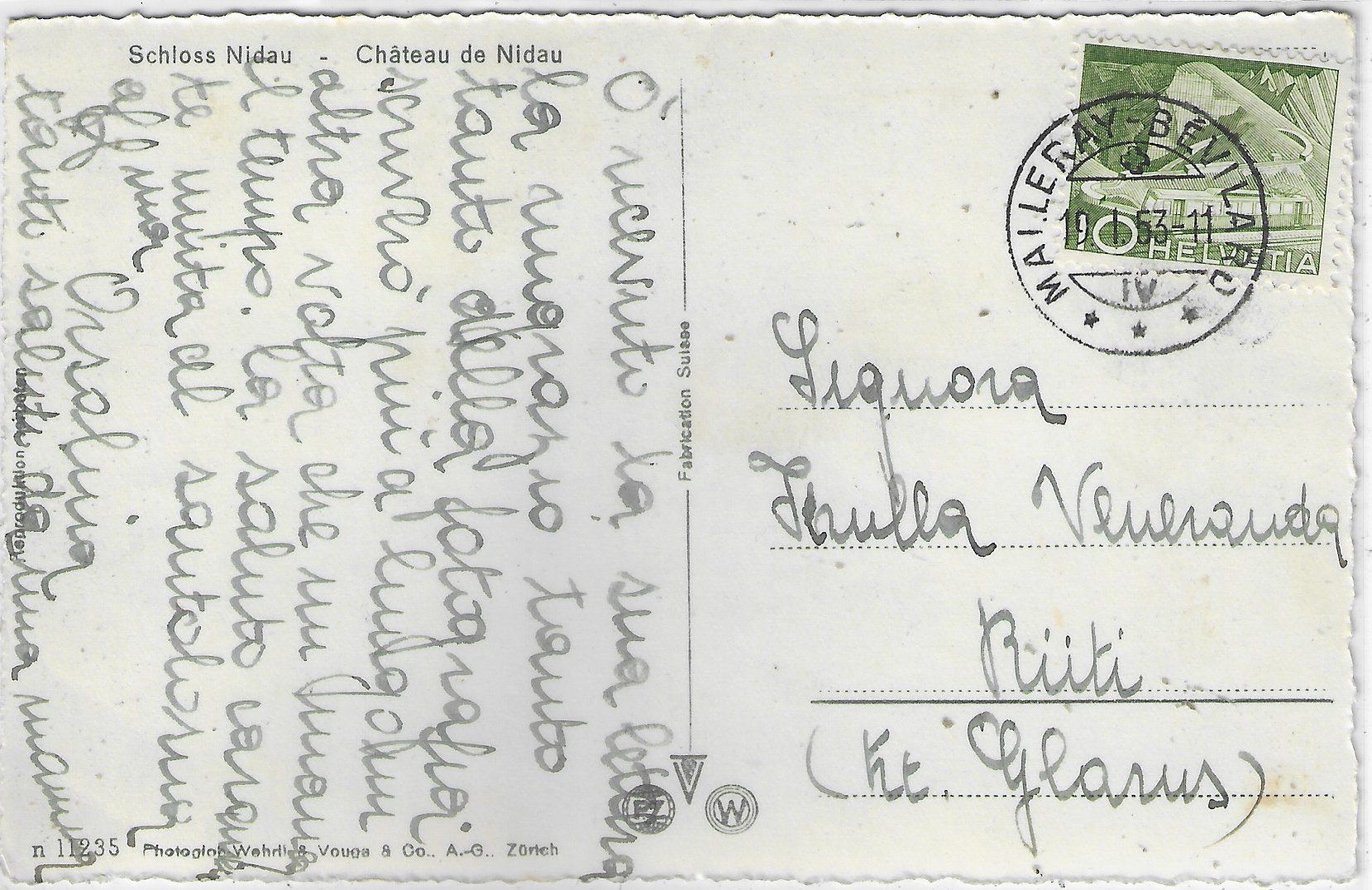 Cartoline postali: Schloss Nidau - Chateau de Nidau – Usato da Ettingen venduto da Kartenplanet 1