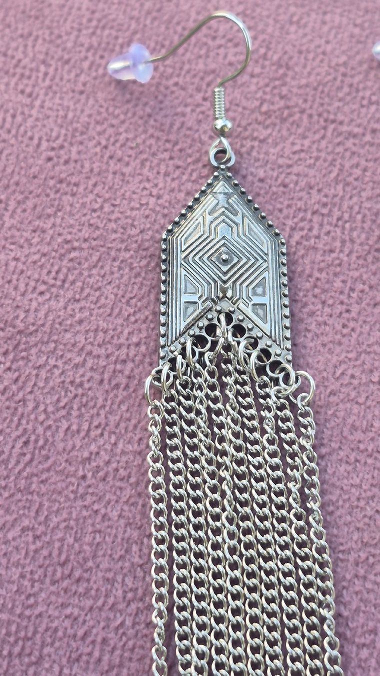 Ohrringe & -stecker: Orecchini pendenti argento con frange lunghe – Neu (gemäss Beschreibung) aus Giubiasco von Stefaniav 3