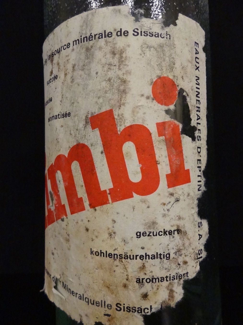 Flaschen: alte Flasche HIMBI EPTINGEN SISSACH 1955 – Gebraucht aus Kerzers von Flaschenposten 3