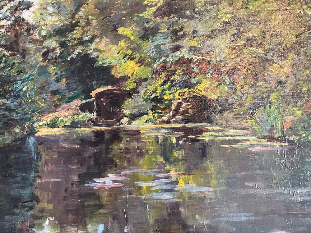 Bild, Gemälde, Fluss, Teich, Gemälde, Natur Kaufen auf Ricardo