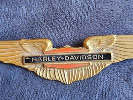 Vintage Harley Davidson Gold Wing Bar & Shield Pin Brosche