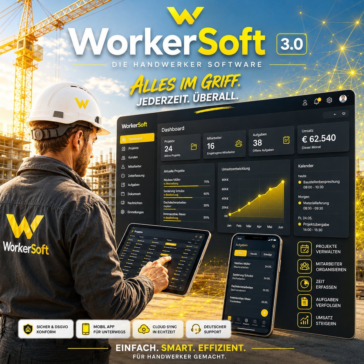 Software: WorkerSoft CH Software für Handwerker - CRM ERP WWS – Nuovo (secondo la descrizione) da Aarau Rohr venduto da WorkerNow_