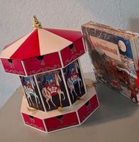 Adventskarussell mit Weihnachtsbuch Vintage