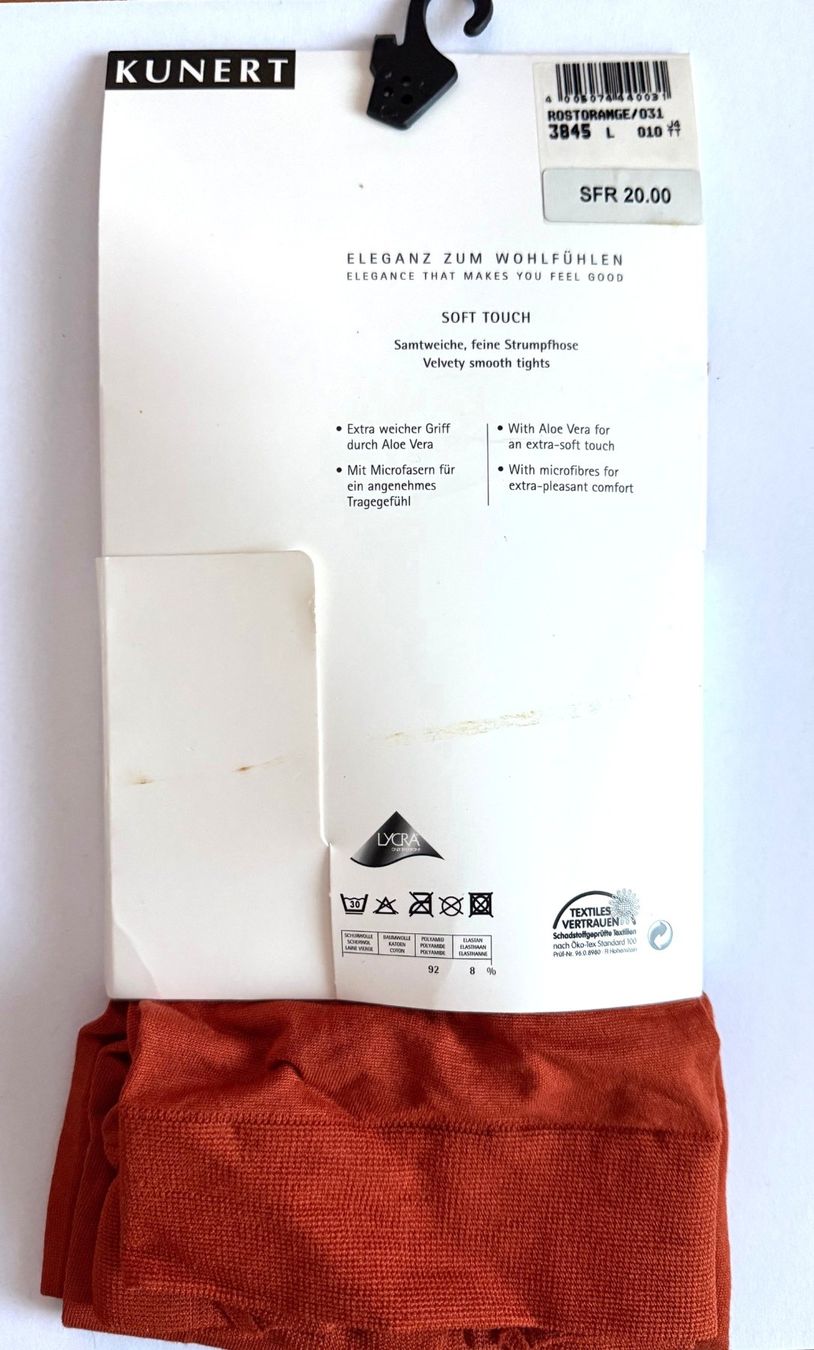 Kunert Calze & Collant: Strumpfhose Soft Touch Kunert – Nuovo e nell'imballaggio originale da Menziken venduto da ABA60 1
