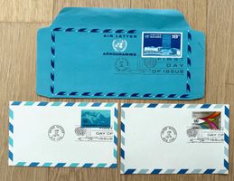 FDC vorfrankierte Briefe & Air letters UNO New York 1968-75