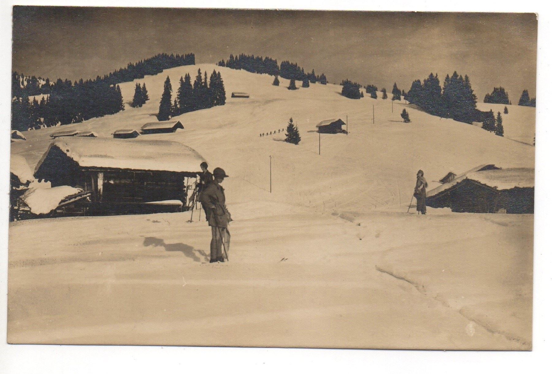 Cartoline postali: ST. BEATENBERG Ski-Läufer Hochwacht – Usato da Jona venduto da philajona