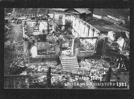 Unteriberg SZ , Brandunglück 28 April 1921 , echtfotokarte !