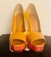 Fendi original Leder Schlange Sommer hig heels