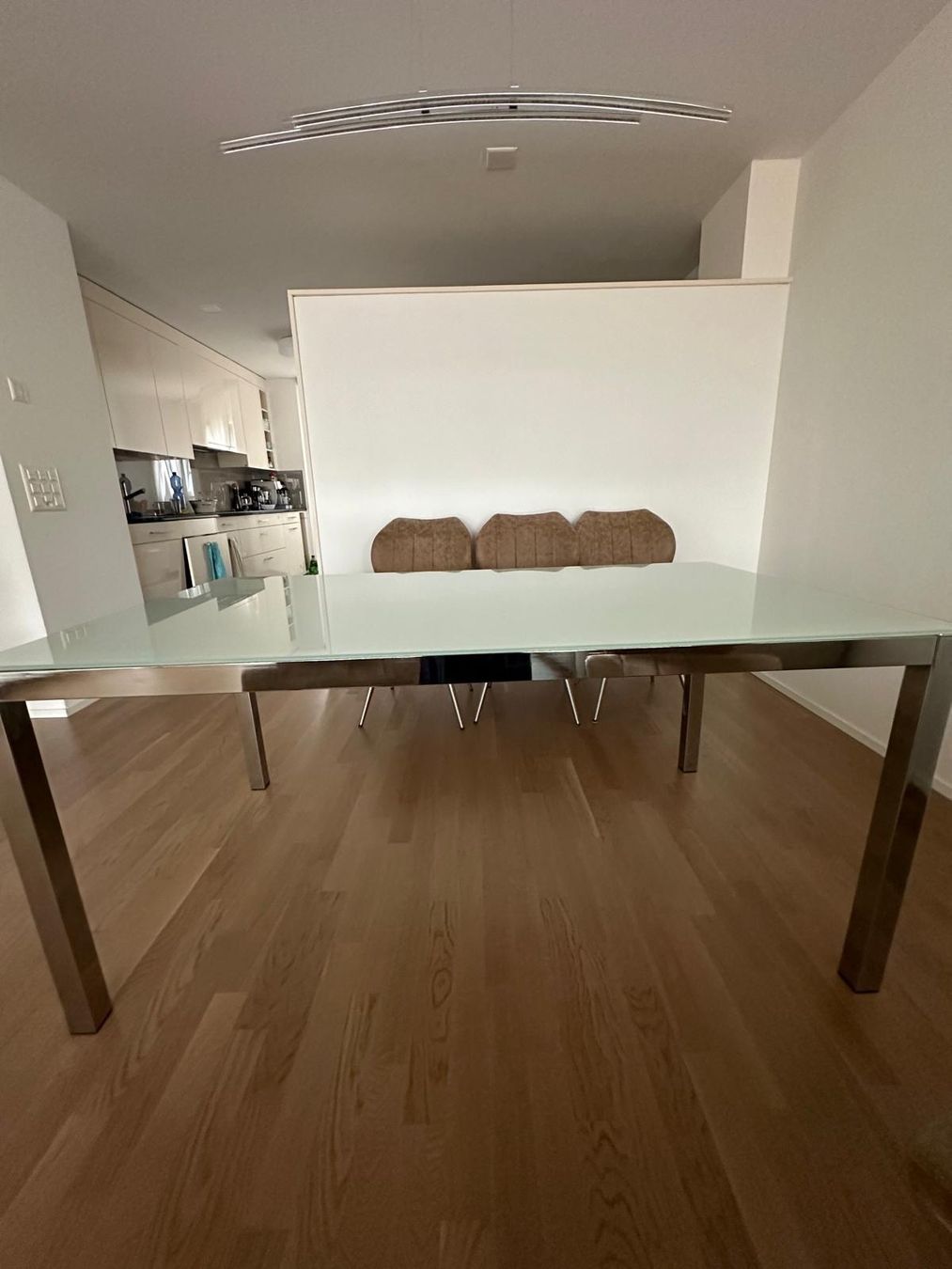 Conforama Tavoli: Moderner Esstisch Glas/Chromstahl 160/90 – Usato da Winterthur venduto da Alp9 4