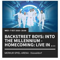 2 Tickets Backstreet Boys 7. Okt. 2026 Düsseldorf GC1