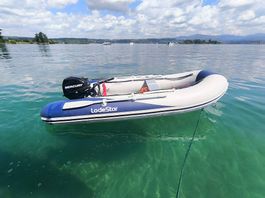 Schlauchboot Lodestar RIB Alurumpf mit 20 PS Mercury Motor