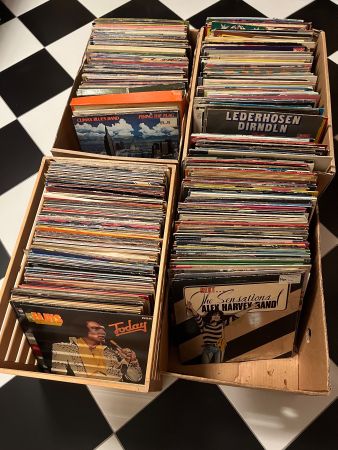 LP-Sammlung 5 Kisten mit über 500 Stück querbeet