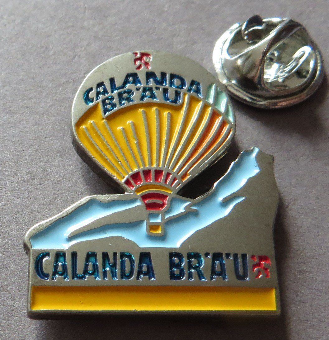 Calanda Placchette & Badge: PIN BIER CALANDA BRÄU HEISSLUFTBALLON – Usato da Neuhausen venduto da luckimucki