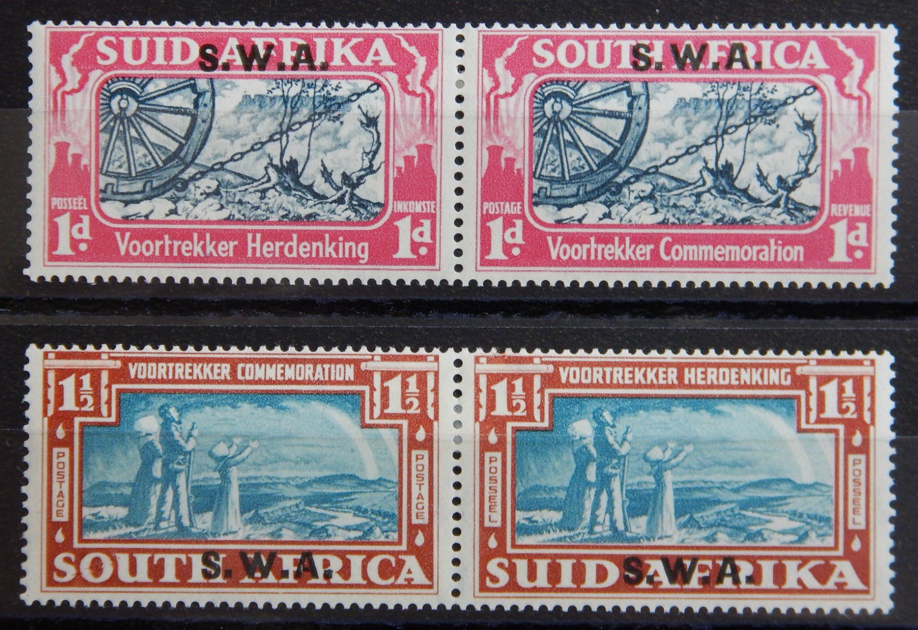 Tutti i francobolli: S.W.A British  Kat. 206-209 * 1938 – Usato da Zürich venduto da Muehlekauf