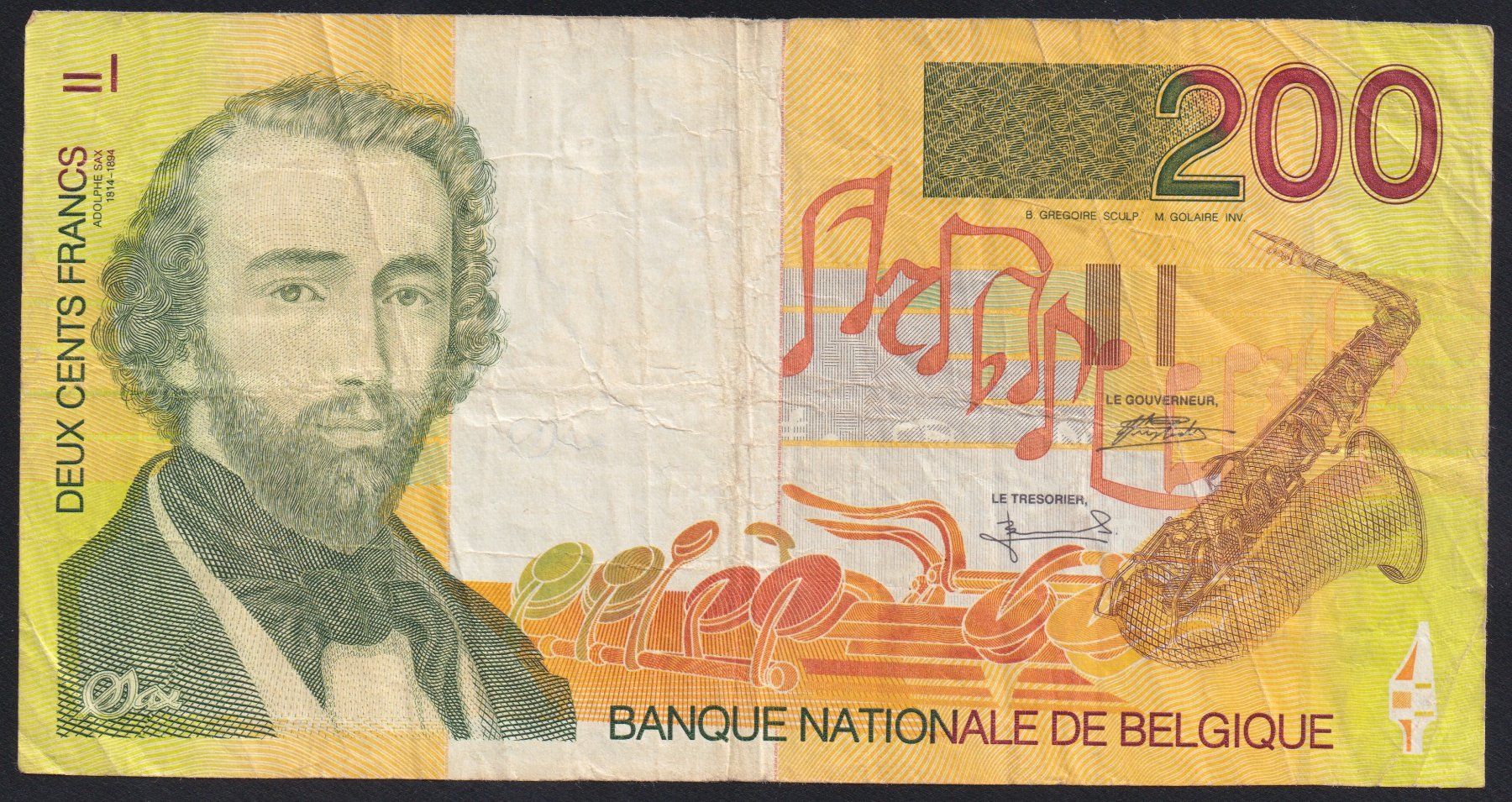 Banconote: Belgien 200 Francs 1995 – Usato da Brugg AG venduto da banknoten_muesli