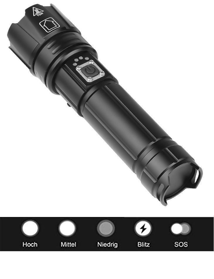 Lampade: LED Taschenlampe USB Wasserdicht 5 Modi – Nuovo (secondo la descrizione) da Thun venduto da Newnewshop 1