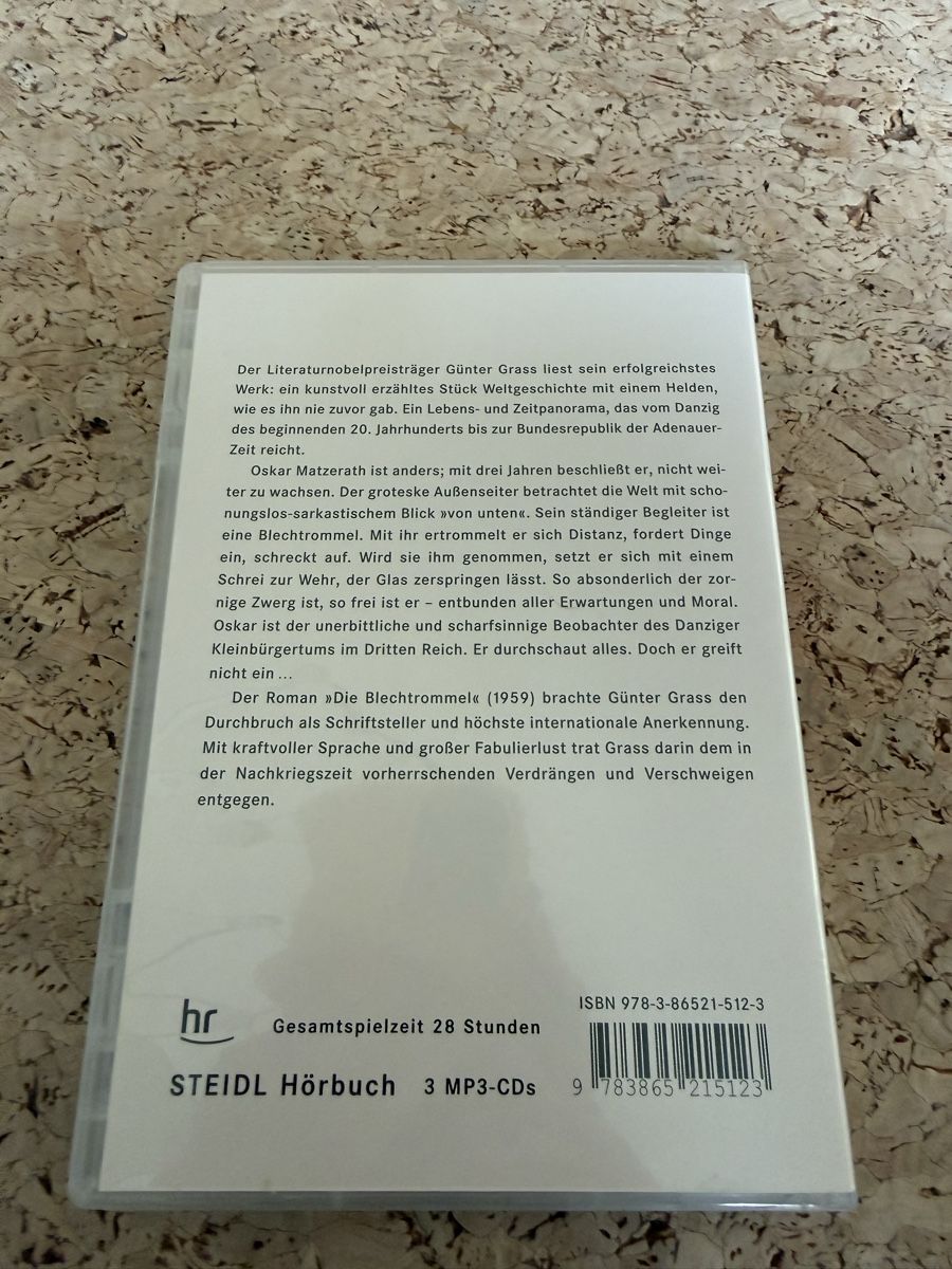 Audiolibri: GÜNTER GRASS liest "Die Blechtrommel" Steidl Hörbuch – Usato da Gerlafingen venduto da Humpty_3 1