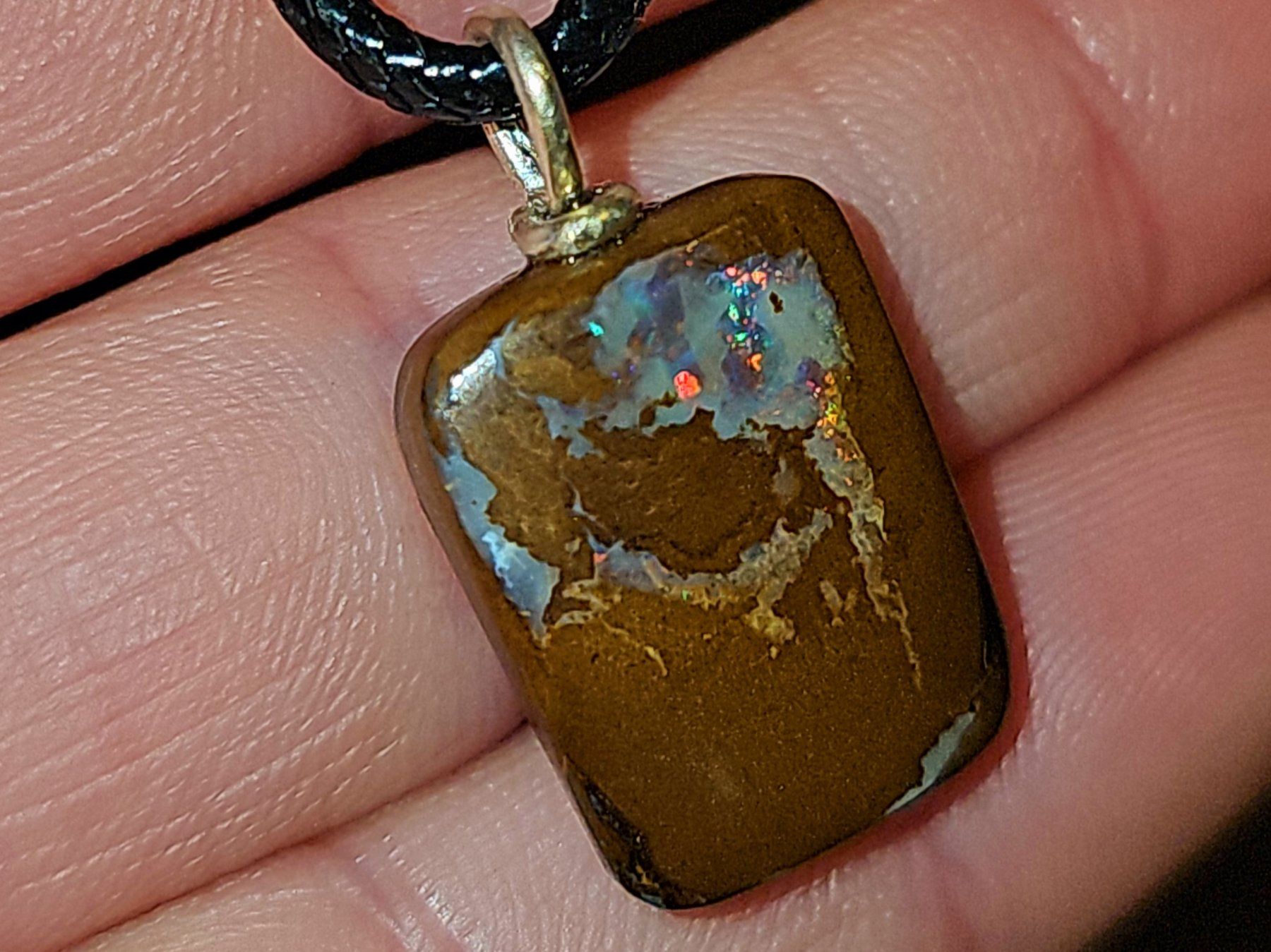 Pietre preziose: Natürlicher australischer Boulder Opal Anhänger – Usato da Uerkheim venduto da Winwinner 3