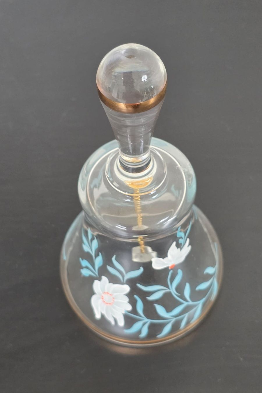 Tutte le decorazioni: Glasglocke mit Blumenmuster und Goldrand  – Usato da Rheinsulz venduto da Dred 1