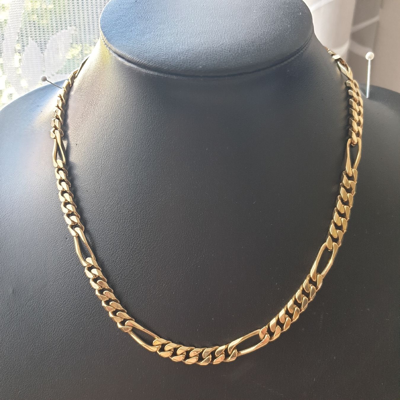 Catenine: Massive Täuschend Echte Modeschmuck Edelmetall Gliederkette  – Nuovo (secondo la descrizione) da Winterthur venduto da katzen07 3