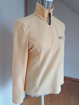 Jack Wolfskin Fleecepullover Damen Gr. S gelb Top Zustand