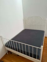 Schönes weißes Metallbett 140x200 cminkl.fast neuer IKEA mat