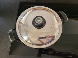 AMC Kochtopf 22 cm mit Deckel und Thermometer 