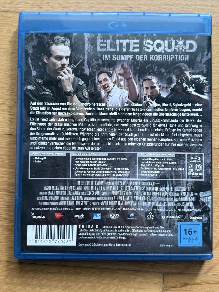 Tutti i DVDs: Elite Squad: Im Sumpf der Korruption - Blu-ray – Usato da Kölliken venduto da nerdorado 1