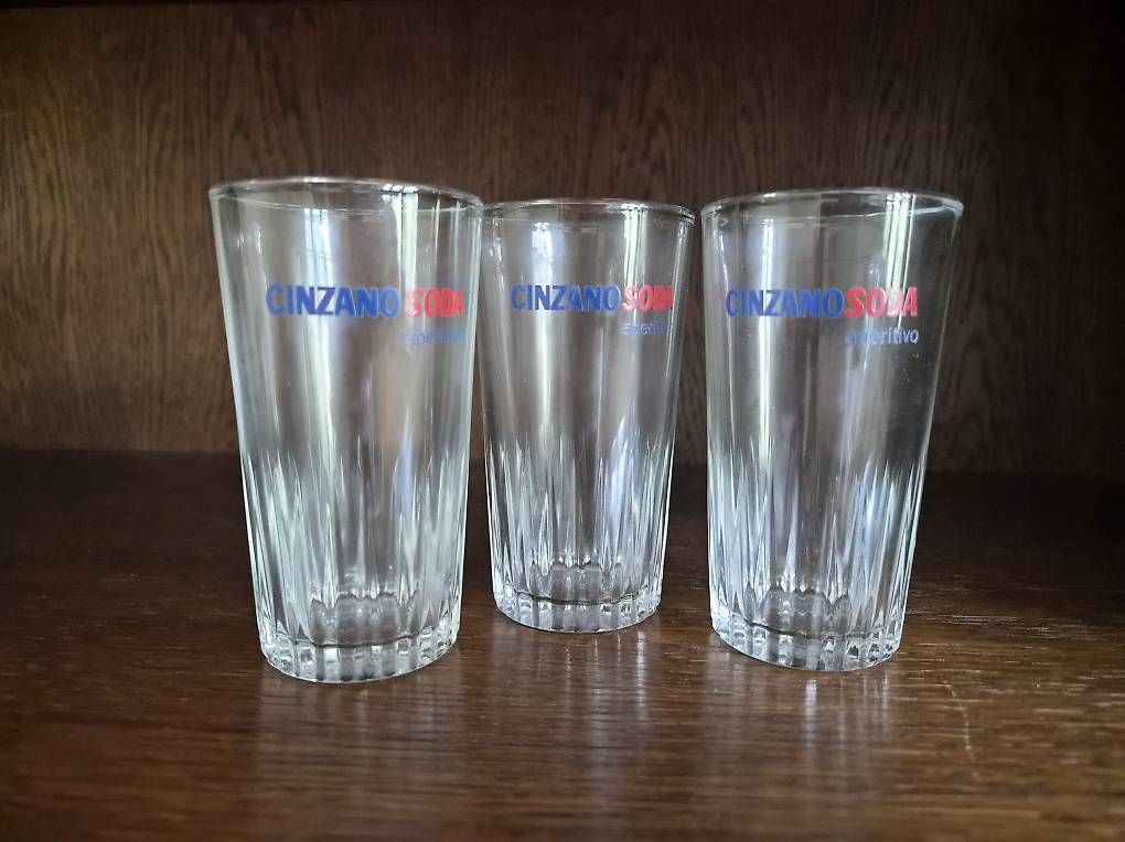 Verres: Bicchieri "Cinzano Soda Aperitivo" – D'occasion à Castione par Calipapi 1