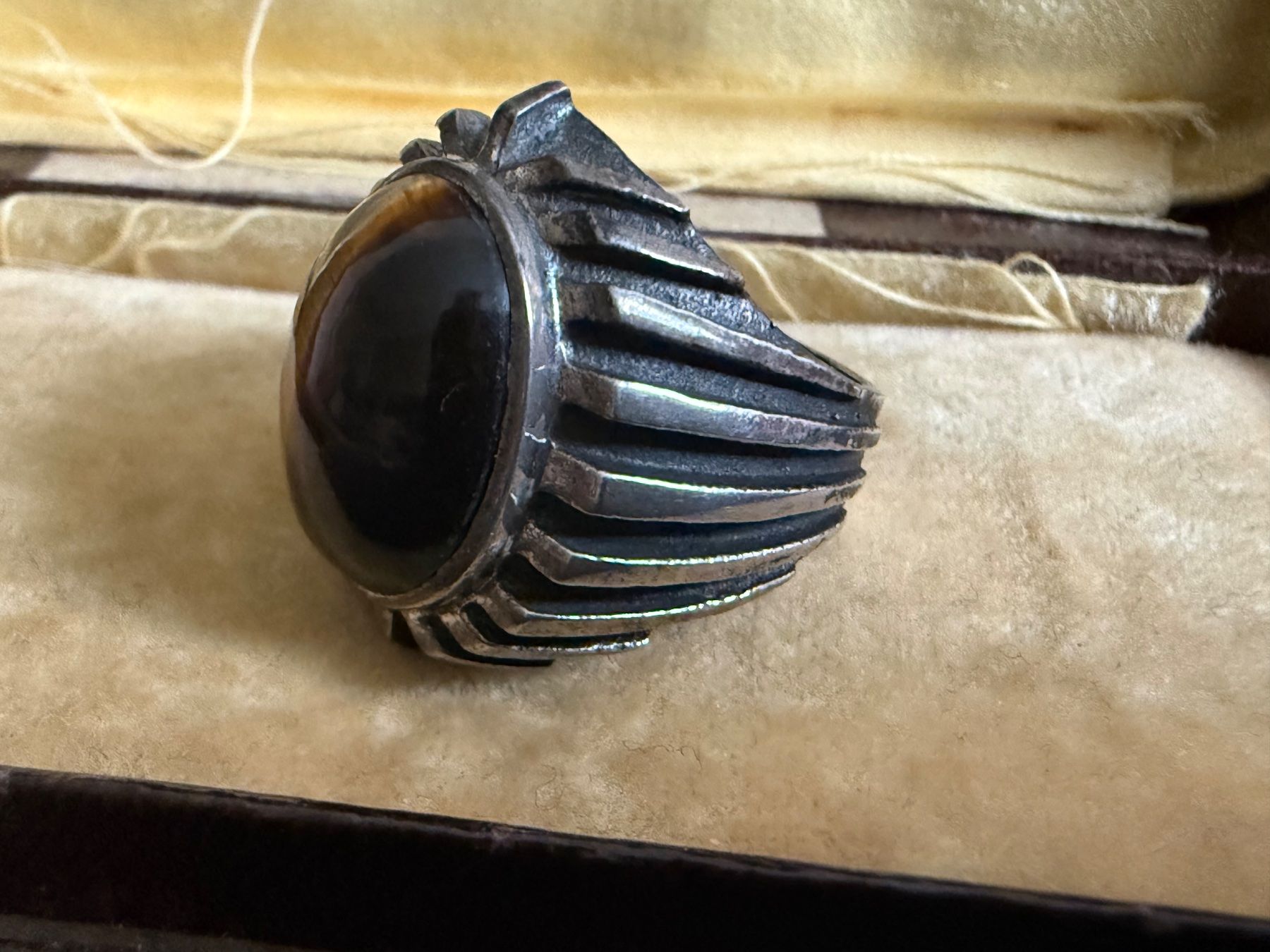 Anelli: Vintage Silber Ring mit Tigerauge 800 – Usato da Spiegel b. Bern venduto da Rogger72 3