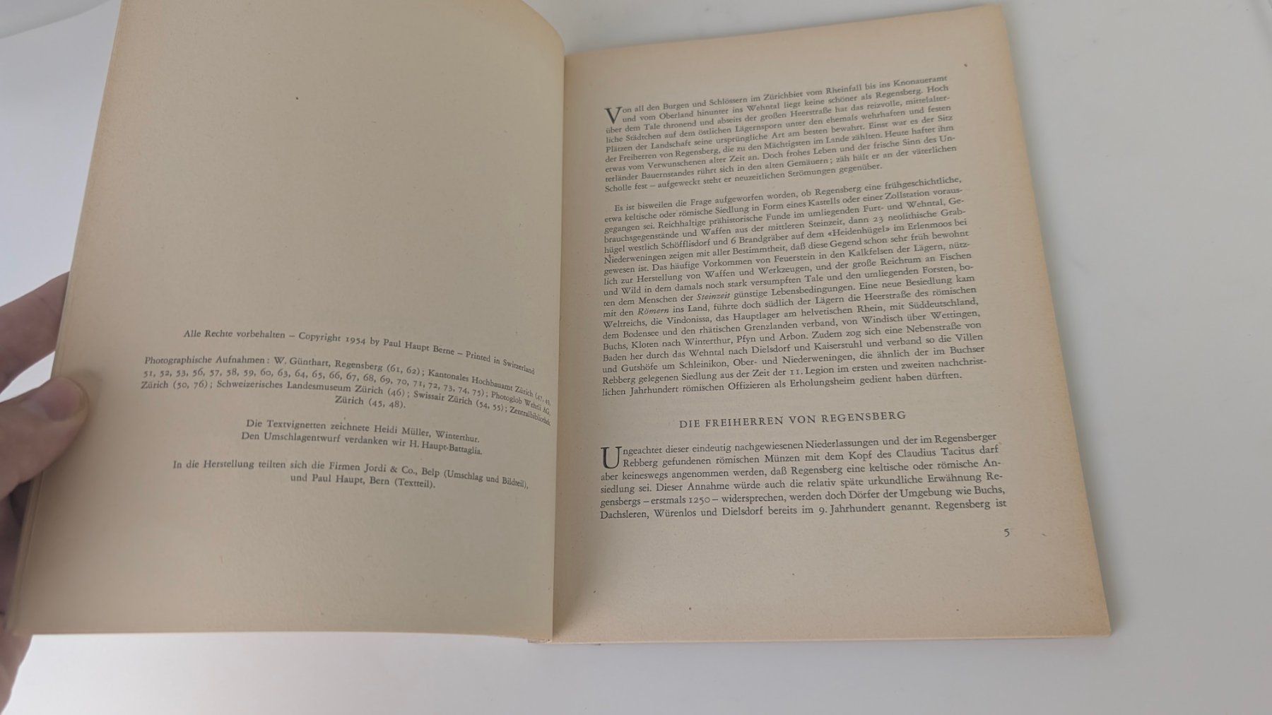 Bücher: Schweizer Heimatbücher: Regensberg 1954 – Gebraucht aus Zürich von axolottchen 4