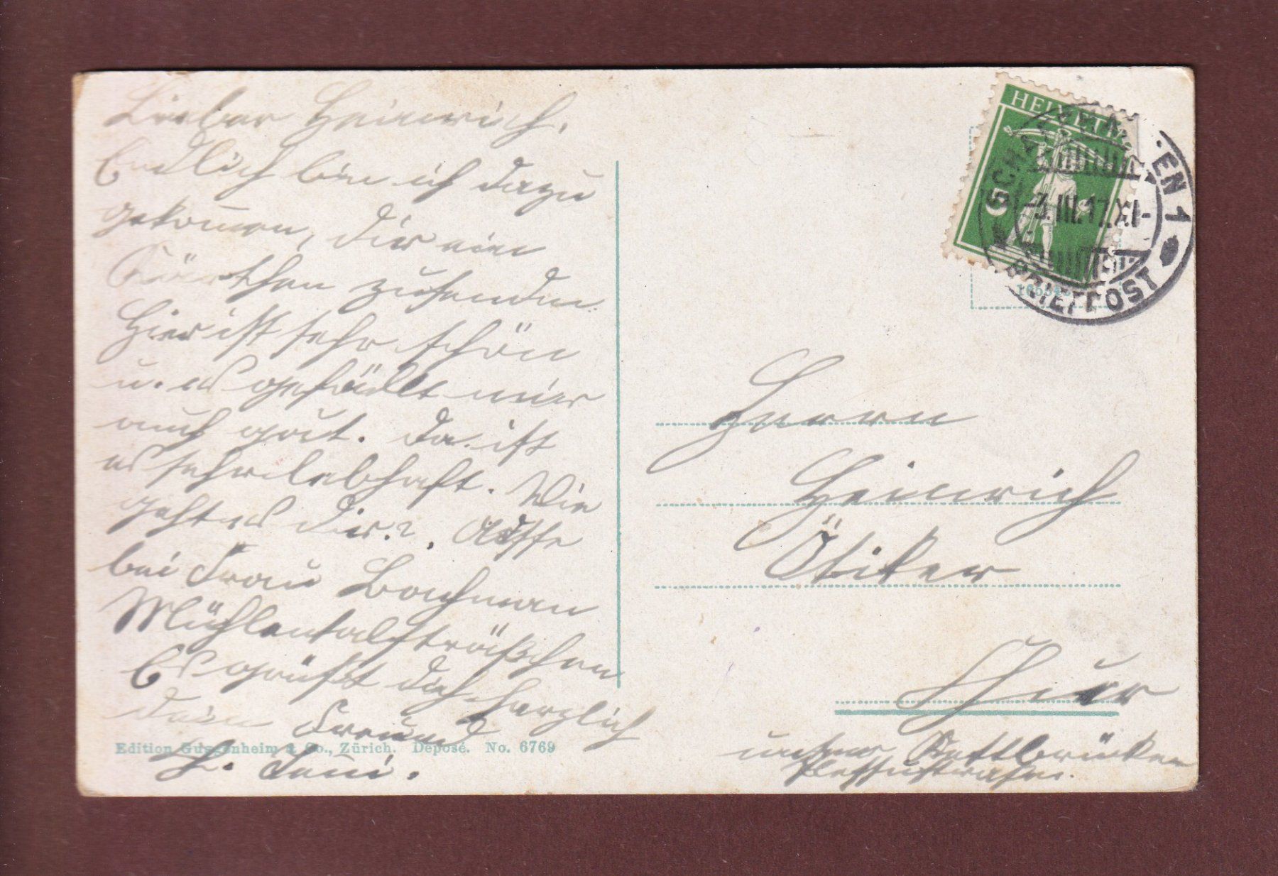 Cartoline postali: SCHAFFHAUSEN - 1917 – Usato da Pully venduto da nicecards 1