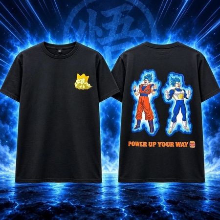 T-Shirt Dragon Ball Burger King Noir  (M)
