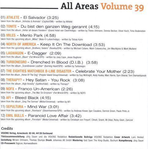 CD: All Areas Volume 39 F15 – Usato da Sessa venduto da fraenklishop 1