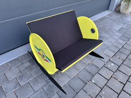 Fassbank Vespa Design gelb schwarz neuwertiger Zustand