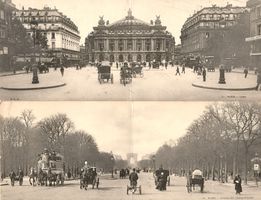 AK Lot Frankreich, 23 Stk., mit zwei Panoramakarten Paris