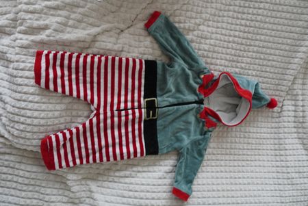 Déguisement bébé lutin de Noël – 12 mois – Très bon état