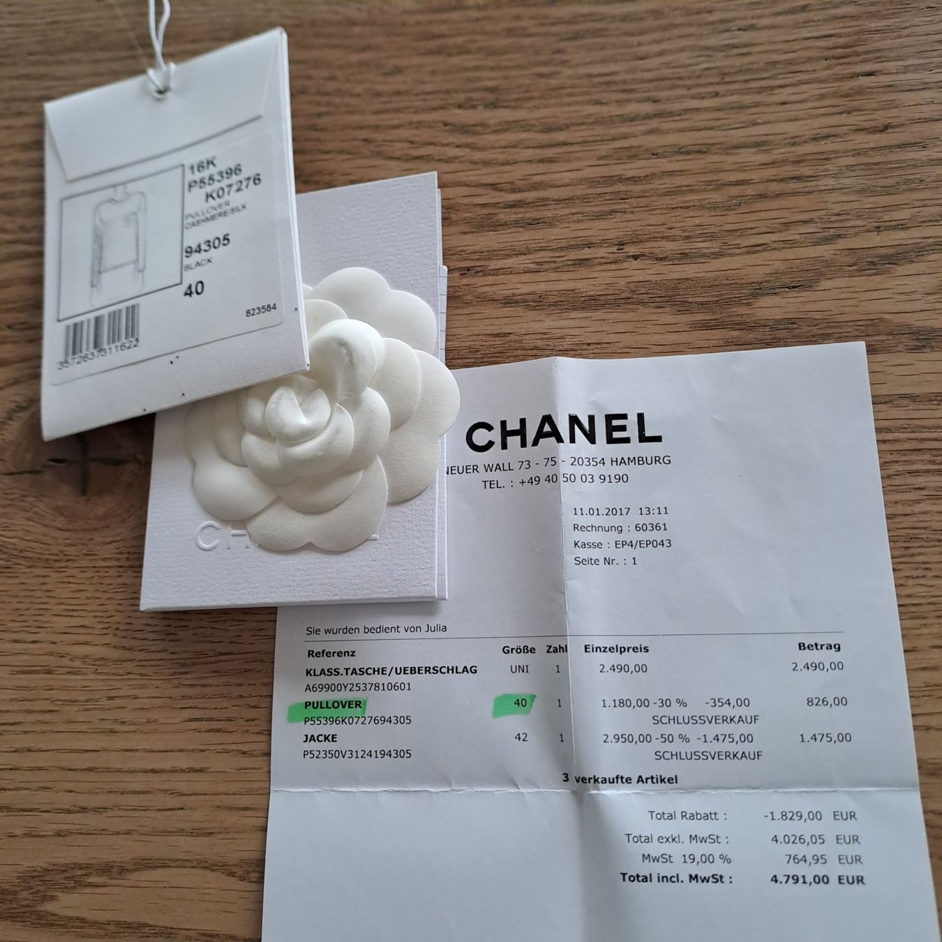 Chanel Pullover & Sweatshirts: CHANEL Pullover schwarz mit original Beleg – Neu (gemäss Beschreibung) aus Mettau von Rewima 7