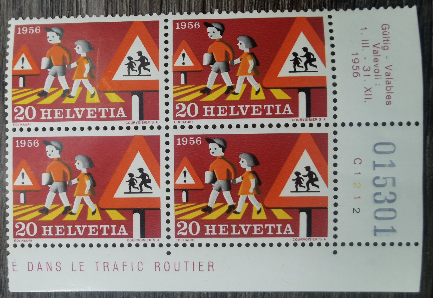 Tutti i francobolli: TR15 Timbre Suisse Non Oblitere 1956 – Usato da Cousset venduto da Patrick_Collections