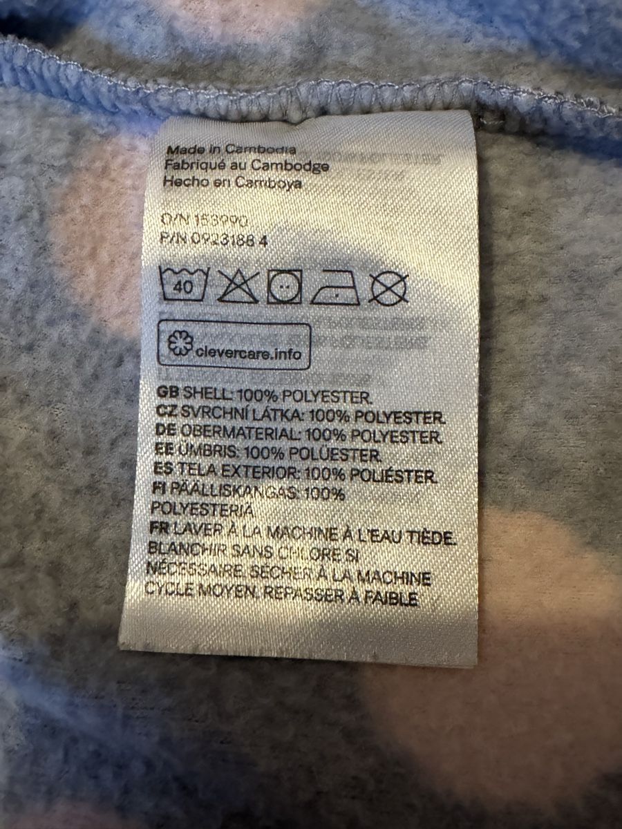 H&M Jacken & Mäntel: Fleece Jacke, 86, Mädchen, H&M, grau/rosa – Neu (gemäss Beschreibung) aus Wilen b. Wil von carpediem25 3
