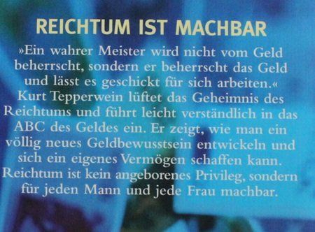 Libri: Das Geldgeheimnis - Kurt Tepperwein – Usato da Schlatt TG venduto da annesbuecher 1