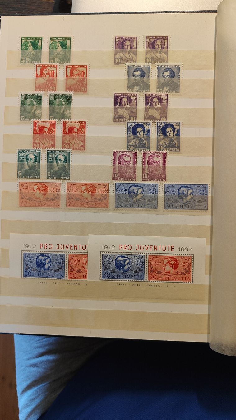 Tutti i francobolli: Super Sammlung Pro Juventute, postfrisch,ab Vorläufer  – Usato da Riniken venduto da ChriguG75 3