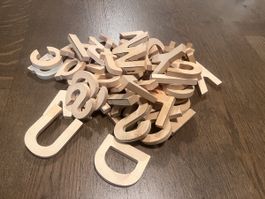 Holzbuchstaben Alphabete Satz Dekoration oder zum basteln
