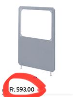 Stellwand Stoff/Acryl, B2000xH1400mm, grau statt 1186.-