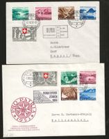 Pro Patria Serien 1952/1953 auf Brief