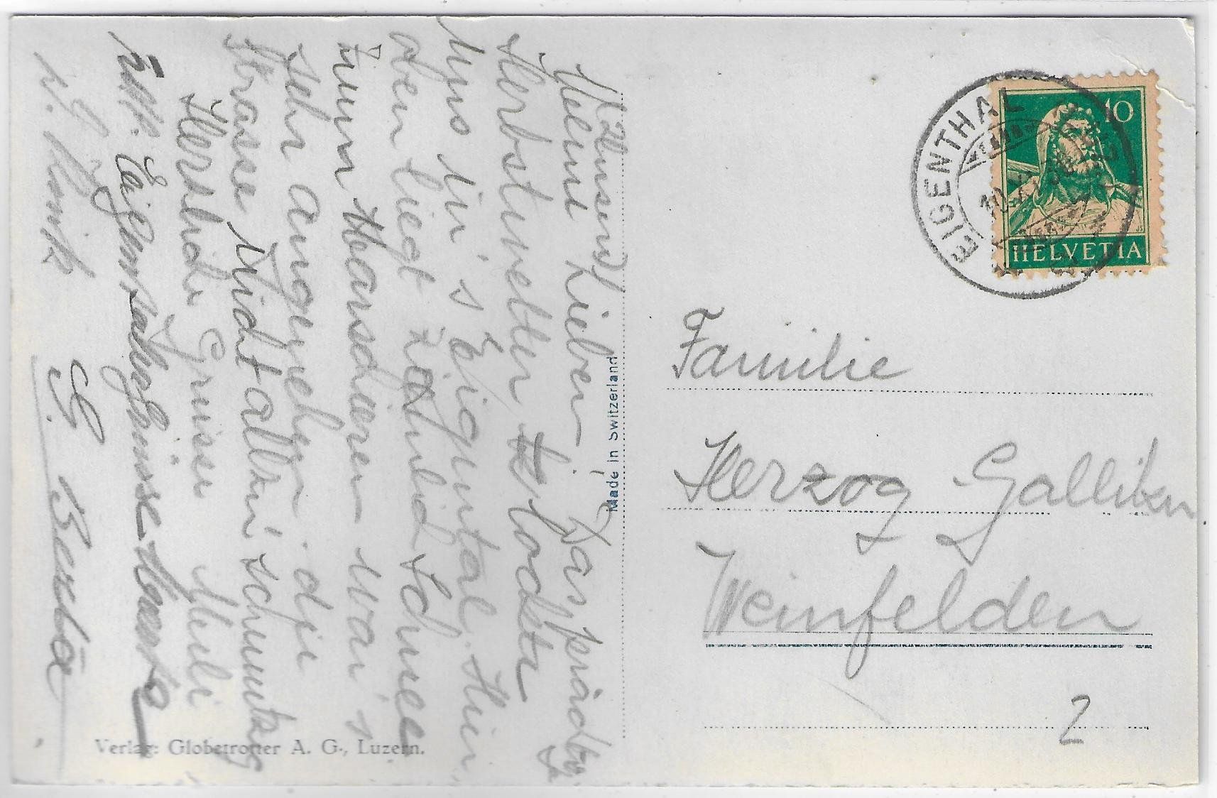 Cartoline postali: Kapelle Eigental mit Pilatus – Usato da Ettingen venduto da Kartenplanet 1