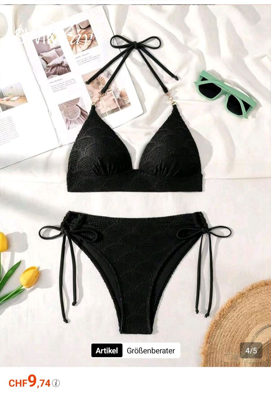Shein Costumi da bagno & Bikini: Bikini von SHEIN schwarz - Grösse M – Nuovo (secondo la descrizione) da Ebikon venduto da SecondChance_byM 6
