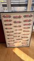 Formel 1 Ferrari Bild mit Rahmen 70x101