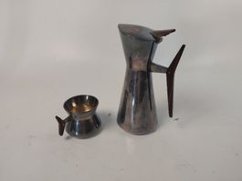 Mid-Century Kaffeekanne und Milchkännchen